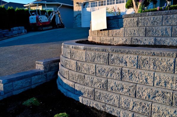 Stone Retaining Wall Repair in Crystal Lake