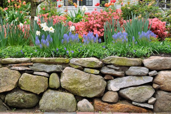 Stone Wall Hardscaping in Crystal Lake